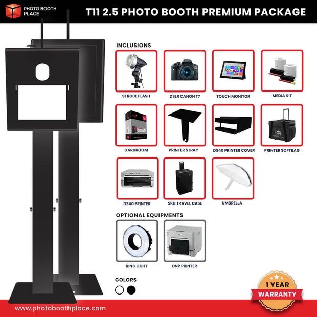 T11 2.5 Photo Booth Business Premium Package (DS40 Printer)