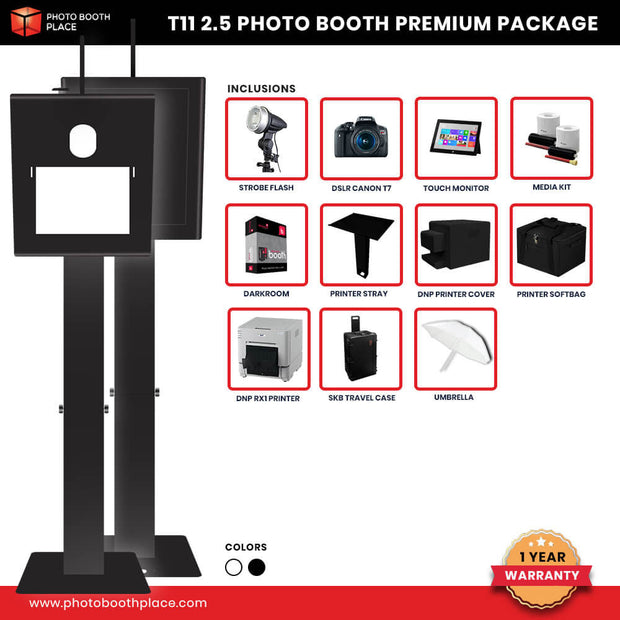 T11 2.5 Photo Booth Business Premium Package (DNP RX1HS Printer)