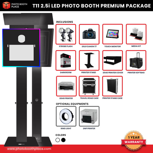 T11 2.5i LED Photo Booth Business Premium Package (DS40 Printer)