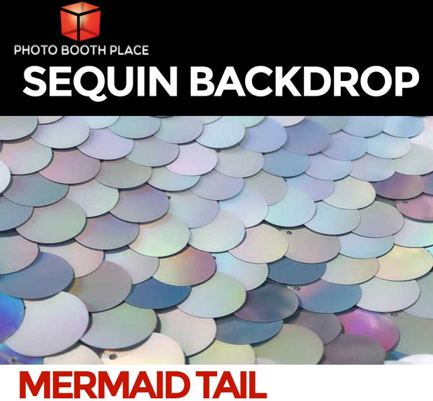 Mermaid Tail Sequin Wedding, Birthday and Corporate Event Backdrop