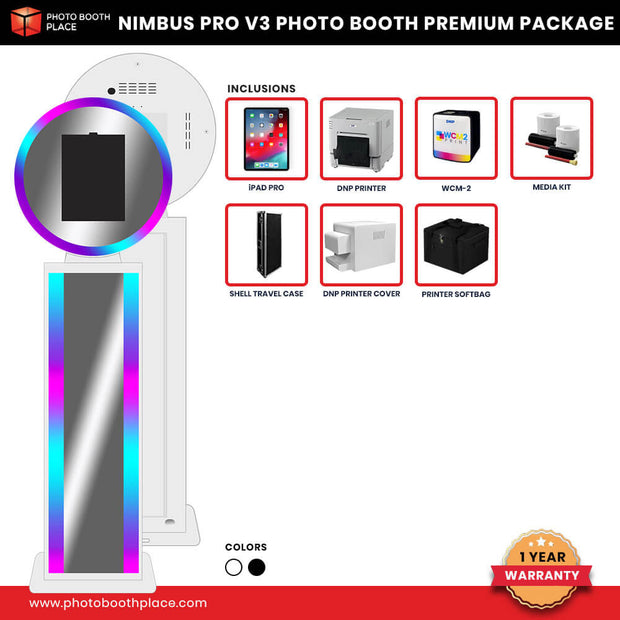Nimbus Pro V3 iPad Booth Business Premium Package (DNP RX1HS Printer)