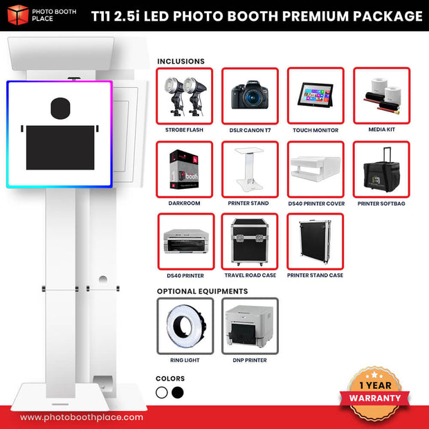 T11 2.5i LED Photo Booth Business Premium Package (DS40 Printer)